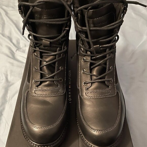 Tommy Hilfiger Men's RWB Hilfiger Warm Mix Lace Boot Black - Picture 3 of 8